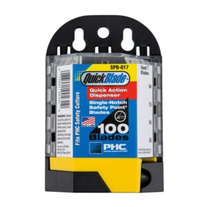 pacific handy cutter spd-017 safety point blade dispenser with 100 safety point blades