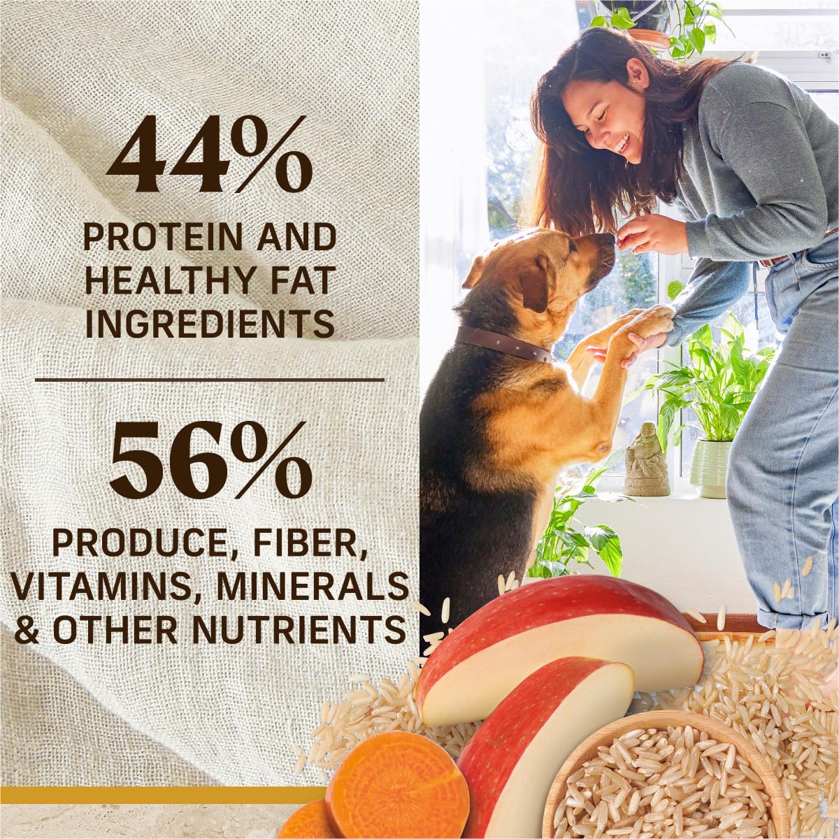 Merrick Healthy Grains Premium Adult Dry Dog Food, Wholesome And Natural Kibble With Chicken And Brown Rice - 4.0 lb. Bag