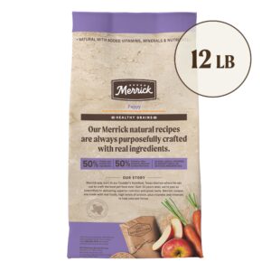 Merrick Healthy Grains Premium Dry Dog Food, Wholesome And Natural Kibble For Healthy Digestion, Puppy Recipe - 12.0 lb. Bag