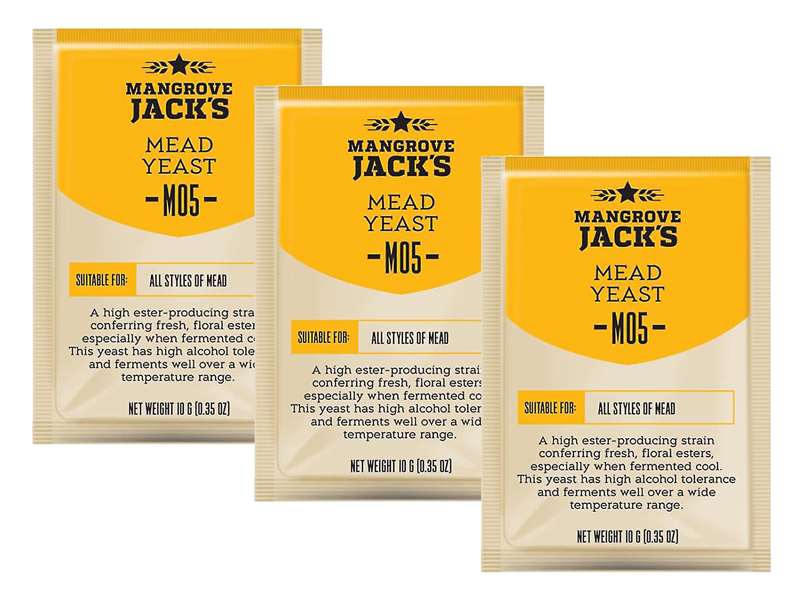 3X Mangrove Jack’s Craft Series Mead Yeast M05 (10g)