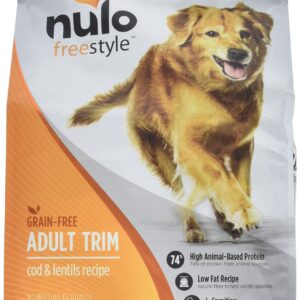 Nulo Adult Trim Grain Free Healthy Weight Dry Dog Food With Bc30 Probiotic (Cod And Lentils Recipe, 4.5Lb Bag)