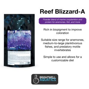 Brightwell Aquatics Reef Blizzard-A - Planktonic Food Blend for Anemones & Planktivorous Fish, 100 Grams