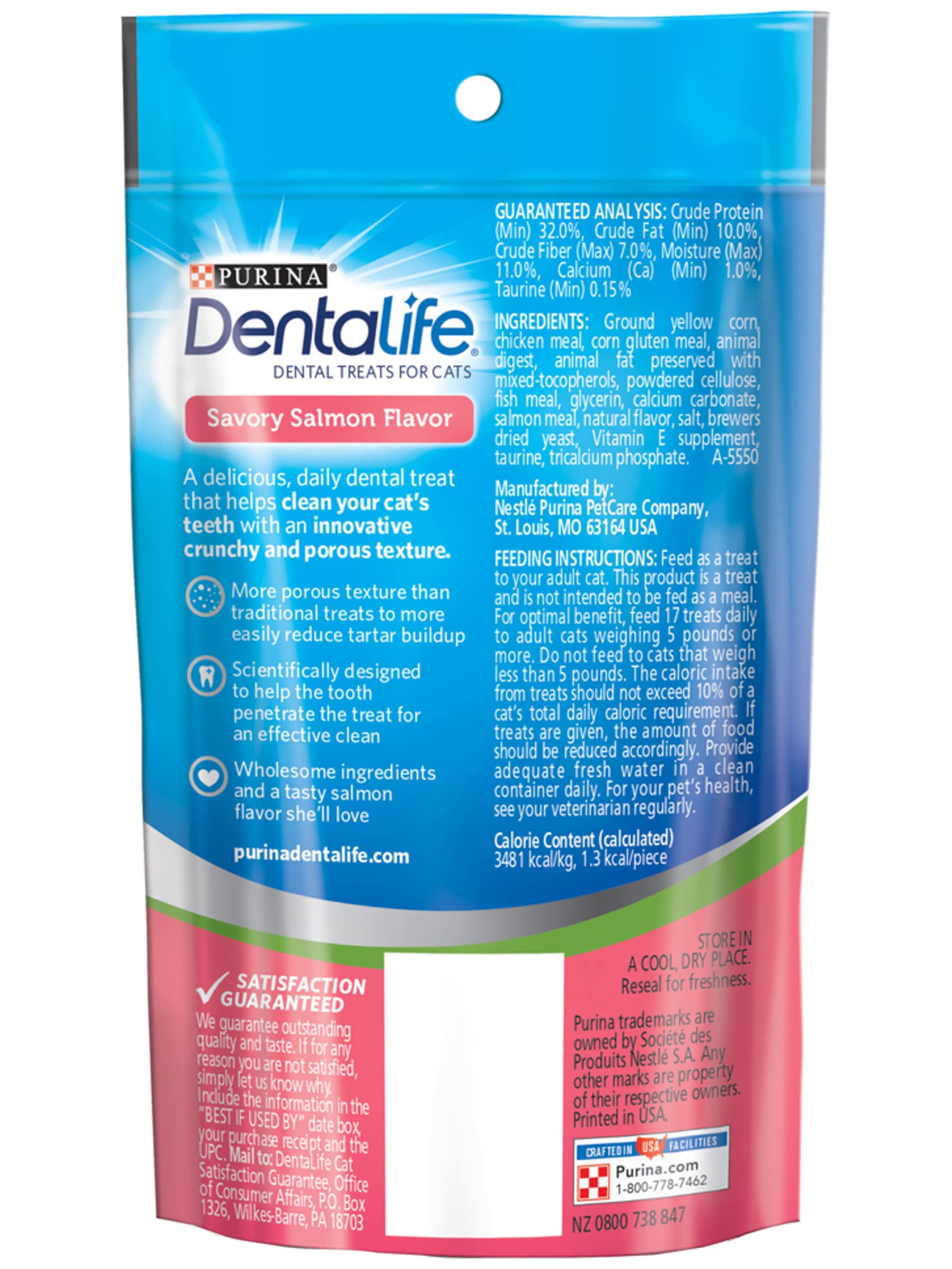 Purina Dentalife Dental Treats For Cats Savory Salmon