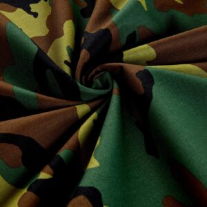 Camo Army Camo Green, Fabric by the Yard