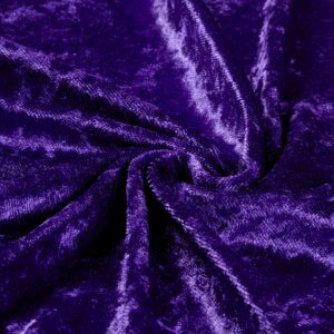 Stretch Panne Velvet Velour Purple, Fabric by the Yard