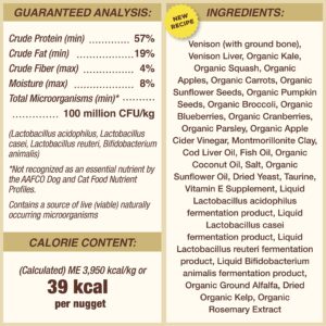 Primal Freeze Dried Raw Cat Food Nuggets Venison, Complete & Balanced Meal or Topper, Premium, Healthy, Grain Free, High Protein Raw Cat Food with Probiotics (5.5 oz)