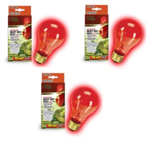 zilla night red incandescent heat bulb, 100-watt (3 pack)