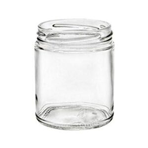 Nakpunar 2 oz Straight Sided Glass Jars with Plastisol Lined Lids (Gold, 6)