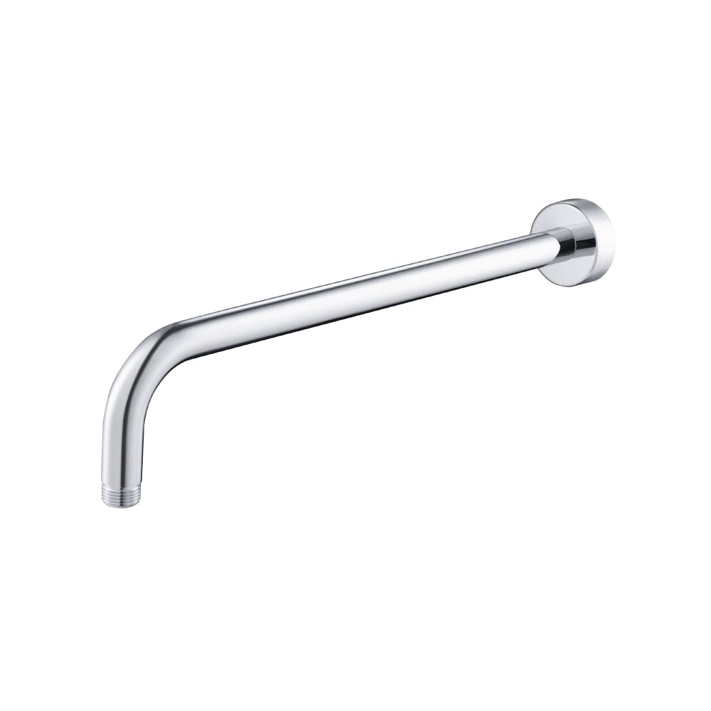 Isenberg HS1012SACP Wall Mount Round Shower Arm - 16" (400mm) - With Flange - Chrome