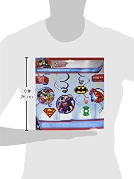 Justice League™ Foil Swirl Value Pack Decorations, Party Favor