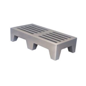 winholt equipment plsq-4-1222-gy dunnage rack, perforated, 1-tier, 22" wide, 48" long, 12" high, solid one piece plastic construction