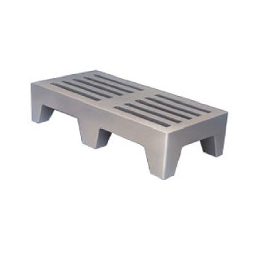 Winholt Equipment PLSQ-4-1222-GY Dunnage Rack, Perforated, 1-Tier, 22" Wide, 48" Long, 12" high, Solid one Piece Plastic Construction