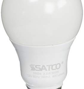 Satco S9594 9.5W A19 LED Light Bulb, 3000K, Frosted White