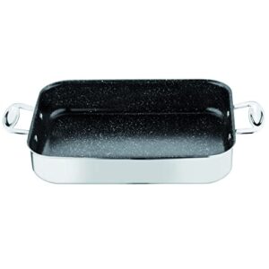 mepra glamour stone 302190 roaster pan - 35 x 25cm, stainless steel cookware, dishwasher safe kitchenware