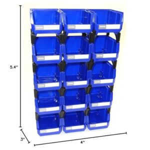 SHUTER HB-210 Ultra Stack and Hanging Storage Parts Bin 4" x 5.4" x 3" (105 x 137 x 76 mm) -15 pack (1010000)