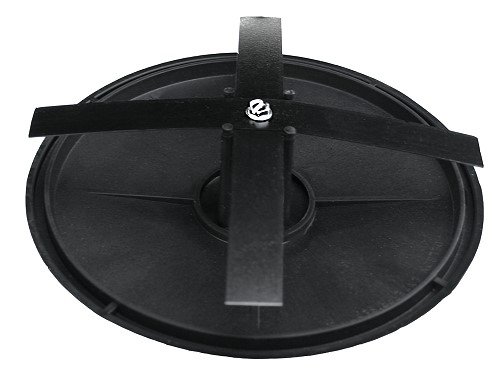 Deltech Manufacturing 4-1/2" Round Light Pole Top Cap- Black Plastic