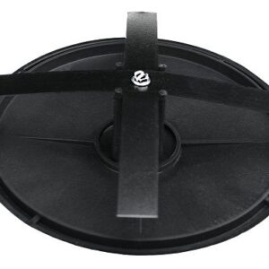 Deltech Manufacturing 5" Round Light Pole Top Cap- Black Plastic