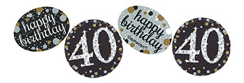 Over the Hill 'Sparkling Celebration' 40th Birthday Confetti Value Pack (3 types)