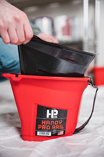 Handy Paint Pro Pail, Holds 1/2 Gallon of Paint or Stain, Accommodates up to a 6 1/2 inch Mini-Roller and 3 inch Brush