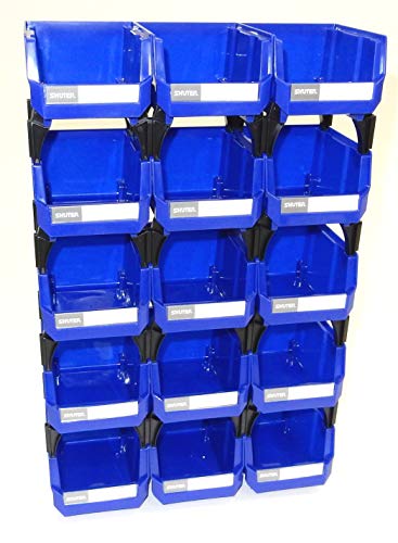 SHUTER HB-210 Ultra Stack and Hanging Storage Parts Bin 4" x 5.4" x 3" (105 x 137 x 76 mm) -15 pack (1010000)