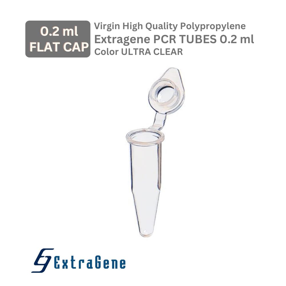 Extragene™ 0.2 ml PCR Tube Flat Caps, Ultra Thin Wall, DNase and RNase Free, 1,000/Case