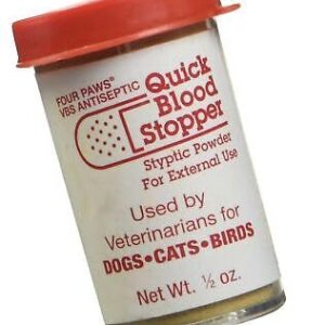 Four-Paws 4 Pack of Quick Blood Stopper Kits, 0.5 Ounces each, Antiseptic Styptic Powder and Swabs for Dogs, Cats and Birds