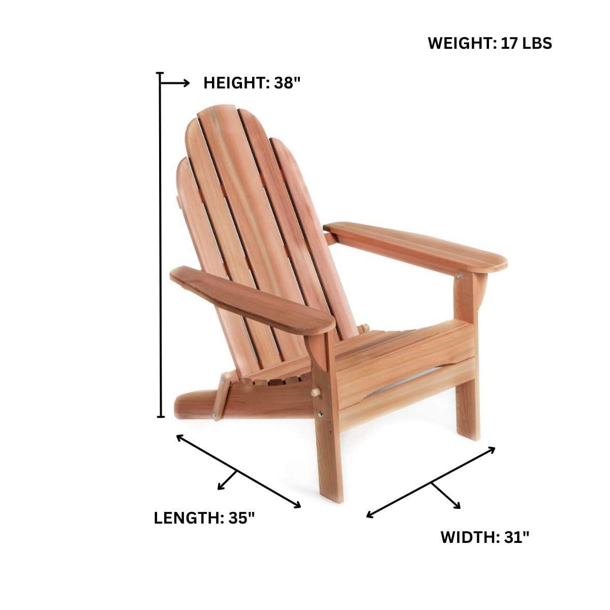 All Things Cedar FA20-Set Adirondack 2-Piece Cedar Folding Chair and Table Outdoor Set | Untreated Western Red Cedar | Handcrafted with Sanded Finish | Portable for Patio, Lawn, Beach, or Wilderness