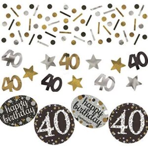 Over the Hill 'Sparkling Celebration' 40th Birthday Confetti Value Pack (3 types)