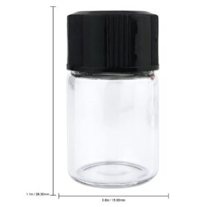 Beauticom 2ML Clear Glass Vial 12 Pieces with Orifice Reducer and Dropper Top