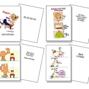 Stonehouse Collection 48 Different Funny Birthday Cards - Assorted Birthday Card Box Set of 48 Card & Envelopes