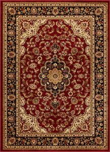 well woven barclay collection medallion kashan red 5x7 area rug - for living room, bedroom, and dining room