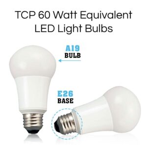 TCP LA927KND6 LED Light Bulbs 60 Watt Equivalent | Energy Efficient (9W) Non-Dimmable A19 Shape E26 medium base, Pack of 6, Soft White, 6 Lamps