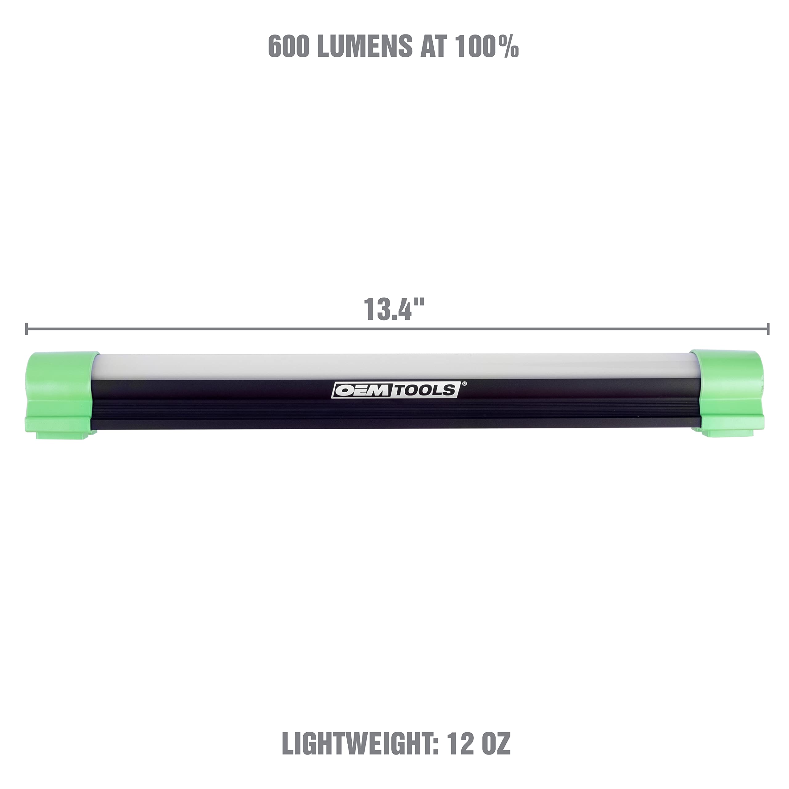 OEMTOOLS 25997 600 Lumen Lithium-ion Rechargeable LED Portable Work Light, Shop Lighting LED, LED Light Stick, Mechanic Light, Rechargeable Work Light