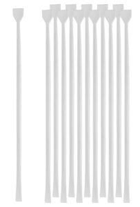 eisco 12pk lab stirring rods - spatula ends - policeman stir rods - cocktail stirrers - polypropylene plastic