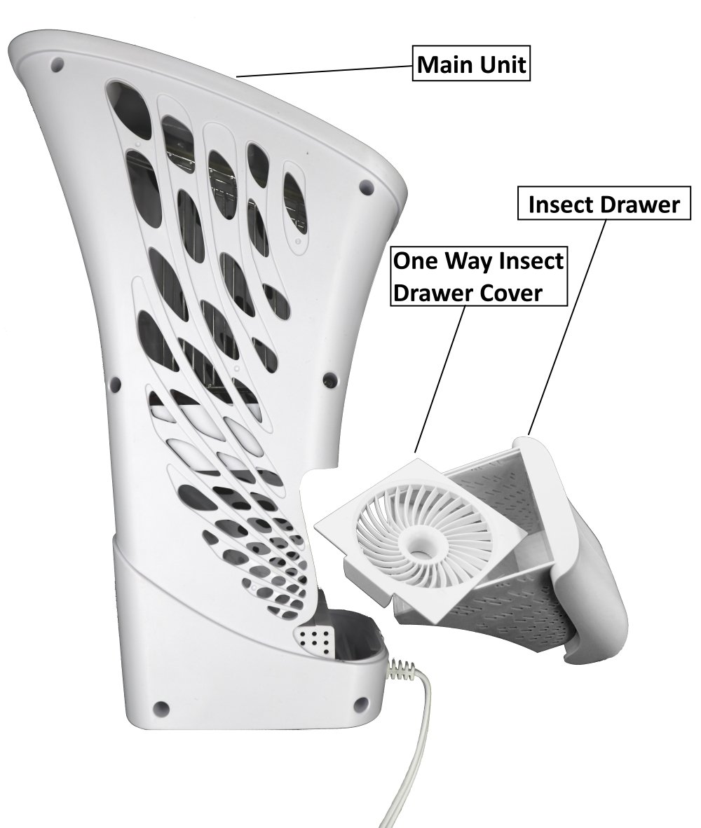 Cleanrth XVAC500 X-Vactor Insect Bug Zapper and Fly Vacuum Trap All-in-One