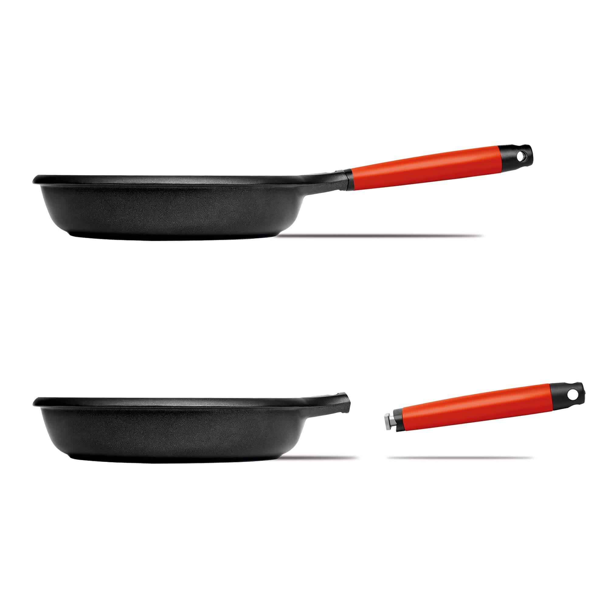 Castey Induction Frying Pan, Red 26 cm