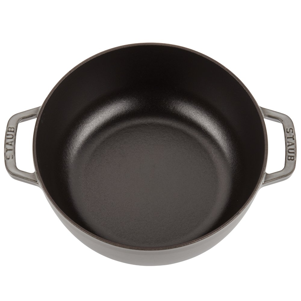 Staub Cast Iron 3.75-qt Essential French Oven - Graphite Grey, Made in France