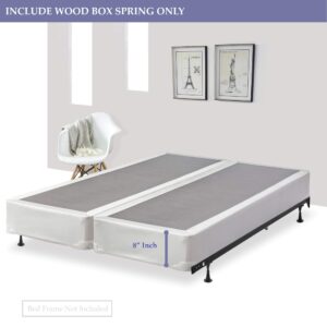 Spinal Solution 8-inch Wood Split Traditional Box Spring/Foundation for Mattress Set, Queen, 13