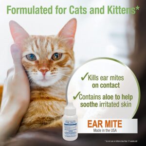 Four Paws 3 Pack of Aloe Ear Mite Treatment for Cats, 0.75 Fluid Ounces Each, Kills on Contact