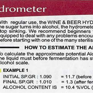 Home Brew Ohio Hydrometer, Triple Scale