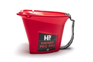 handy paint pro pail, holds 1/2 gallon of paint or stain, accommodates up to a 6 1/2 inch mini-roller and 3 inch brush