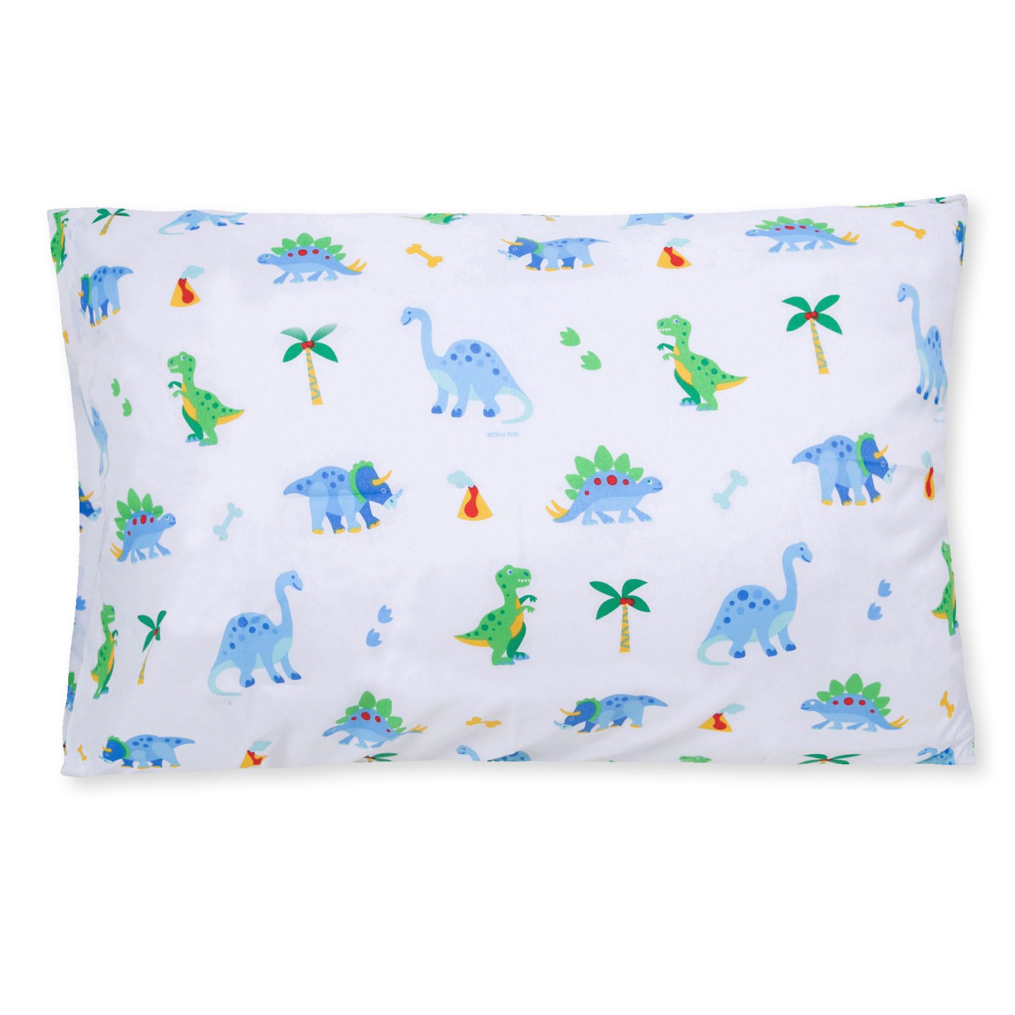 Wildkin 100% Cotton Kids Pillow Case for Boys & Girls, Soft & Breathable Fabric Pillow Cover, Kids Pillowcases Fits Standard Size Pillow, Measures 20 x 30 Inches (Dinosaur Land)