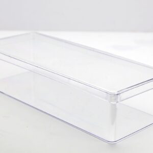 Clear Plastic Box - 9 1/2"L x 3 9/16" W x 2 1/4" H - 4 Boxes Per Pack