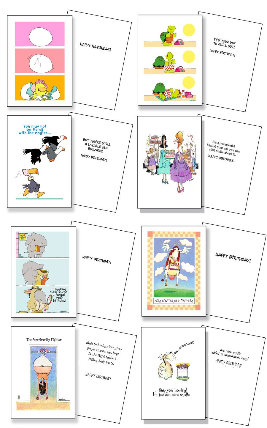 Stonehouse Collection 48 Different Funny Birthday Cards - Assorted Birthday Card Box Set of 48 Card & Envelopes