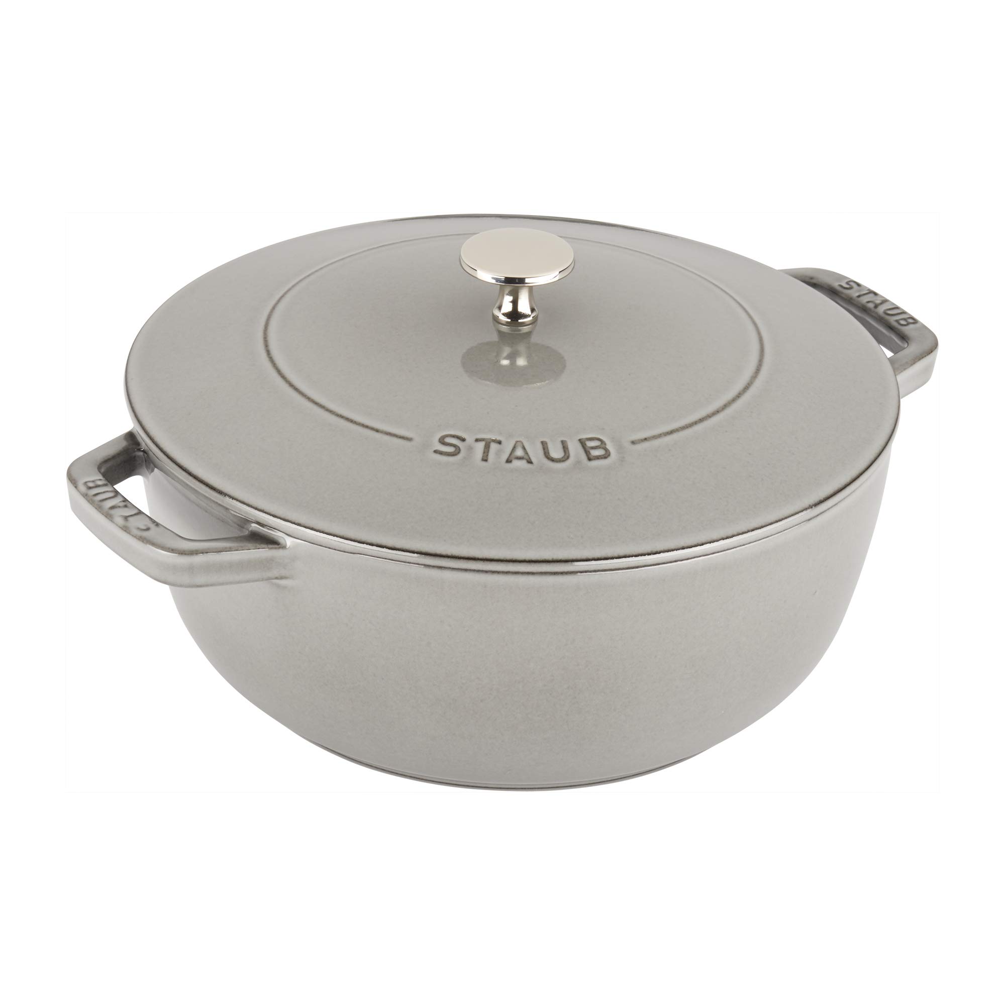 Staub Cast Iron 3.75-qt Essential French Oven - Graphite Grey, Made in France