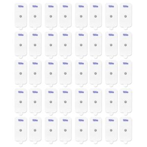 tens electrodes, premium quality xl replacement pads for tens units, 20 pairs of snap tens unit electrodes (40 tens unit pads), 2 inch x 4 inch, discount tens brand