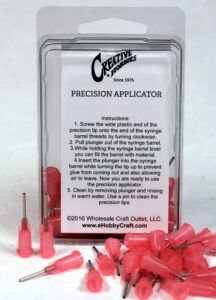 creative hobbies® 18 gauge 0.5 inch, precision applicator dispenser needle, stainless steel blunt tip, 50 pieces in storage pack