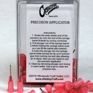 Creative Hobbies® 18 Gauge 0.5 Inch, Precision Applicator Dispenser Needle, Stainless Steel Blunt Tip, 50 Pieces in Storage Pack