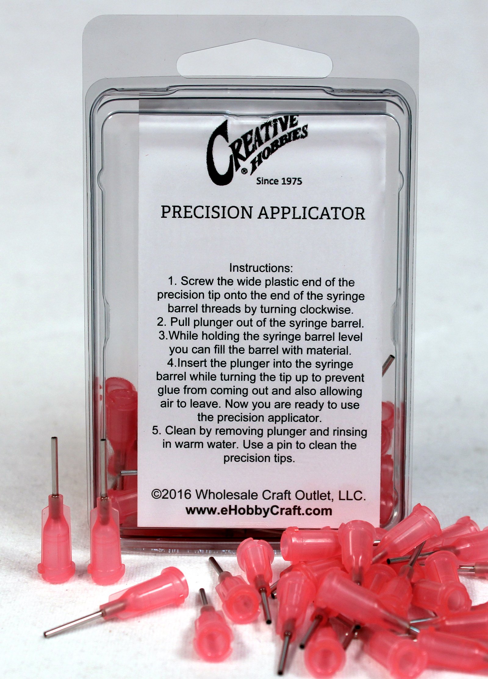 Creative Hobbies® 18 Gauge 0.5 Inch, Precision Applicator Dispenser Needle, Stainless Steel Blunt Tip, 50 Pieces in Storage Pack