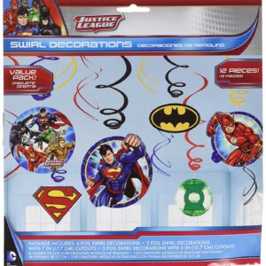 Justice League™ Foil Swirl Value Pack Decorations, Party Favor